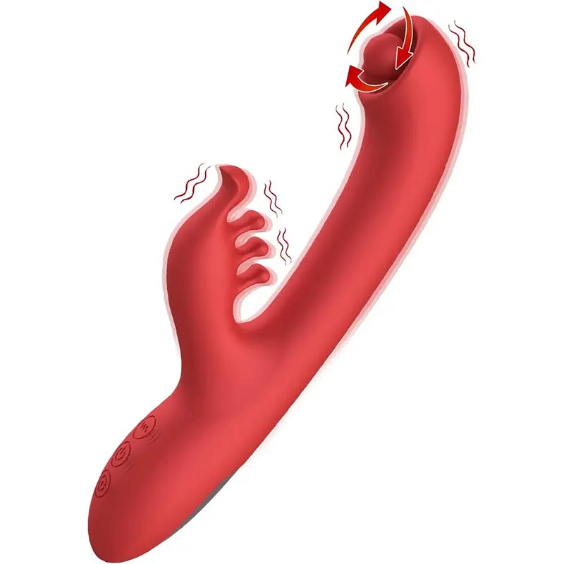 10 Vibration Patterns Rotating Clitoral Vibrator