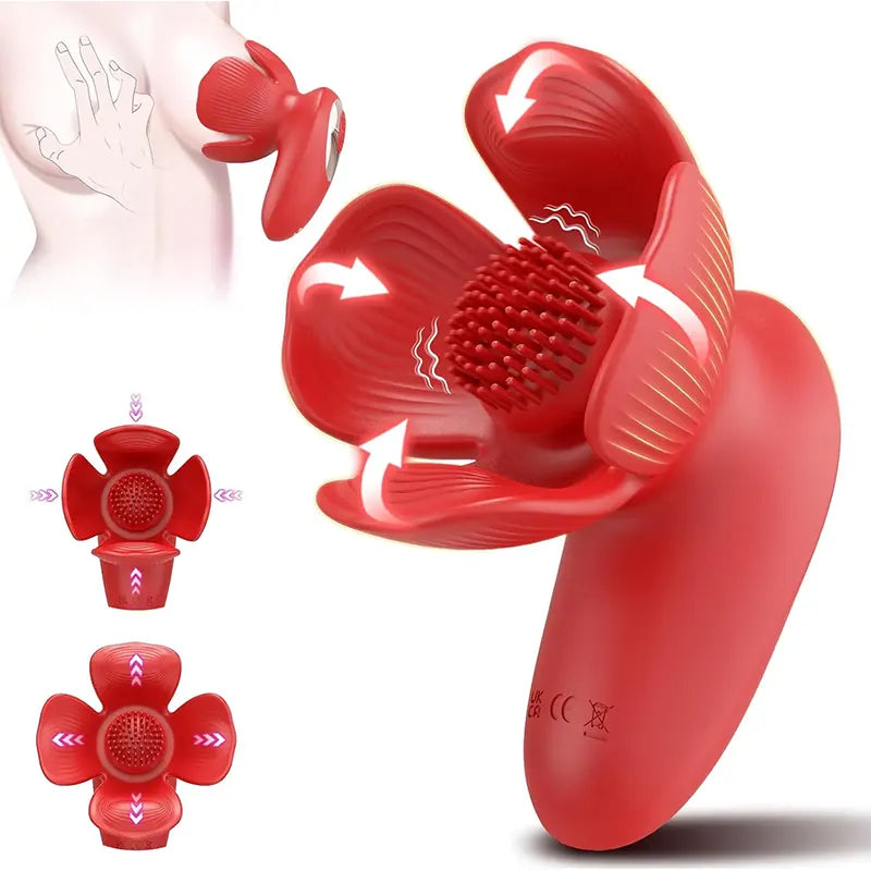 10 Patterns Rose Nipple Pleasure Vibrator
