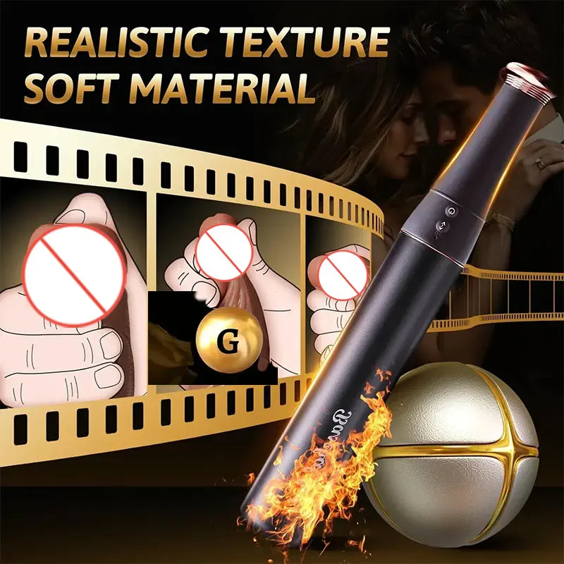 Mini Baseball Bat Vibrating and Thrusting Dildo