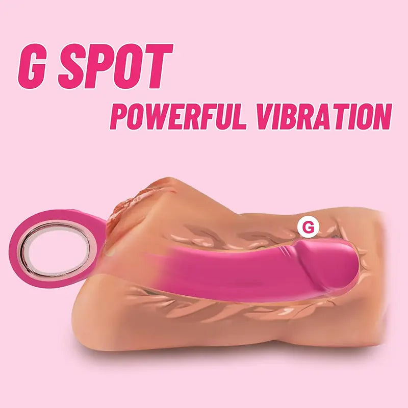 Curved G-Spot Vibrating Dildo