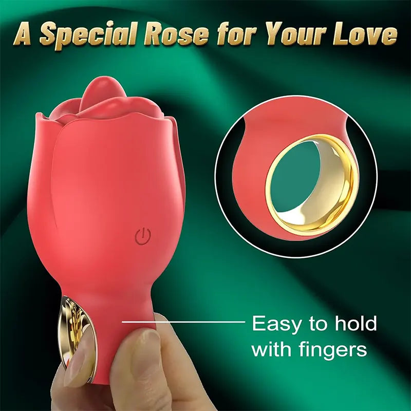 Rose Kiss Vibrating Tongue Toy