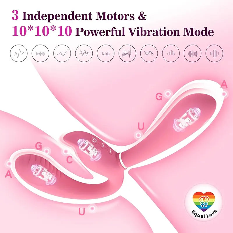 Dual Head Strap-On Clitoral Vibrator for Couples