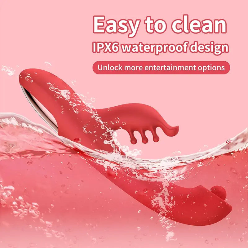 10 Vibration Patterns Rotating Clitoral Vibrator