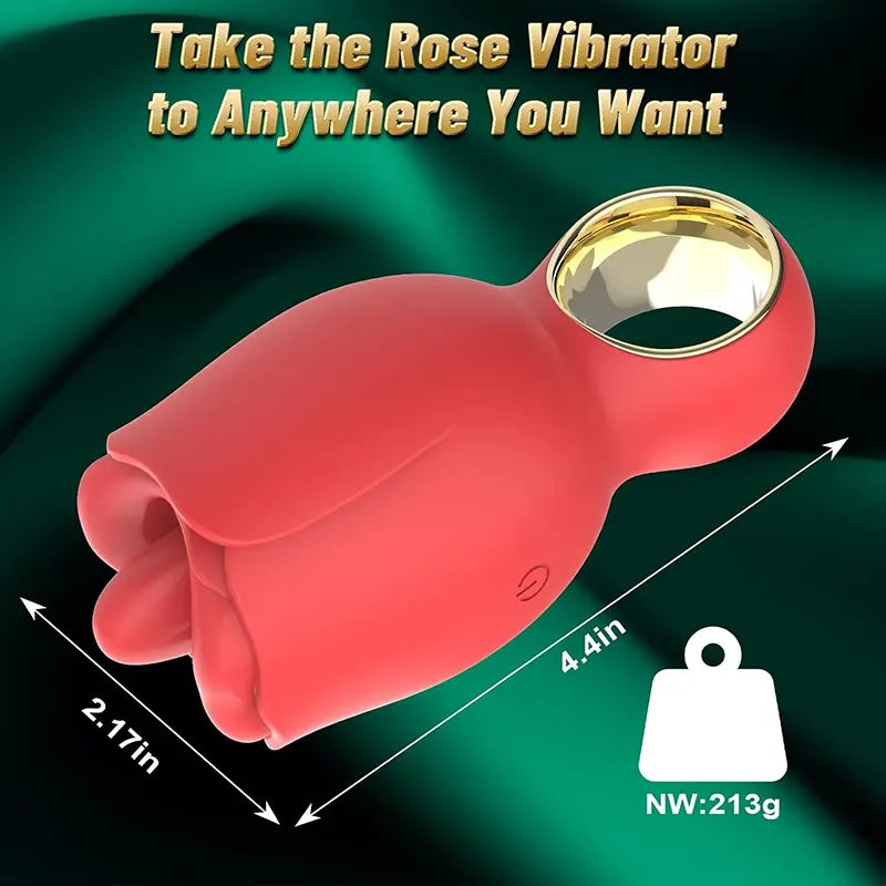 Rose Kiss Vibrating Tongue Toy