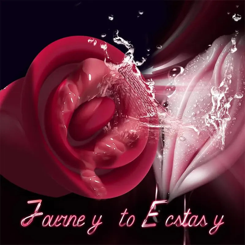 Clitoral G-spot Tongue and Rose Vibrator