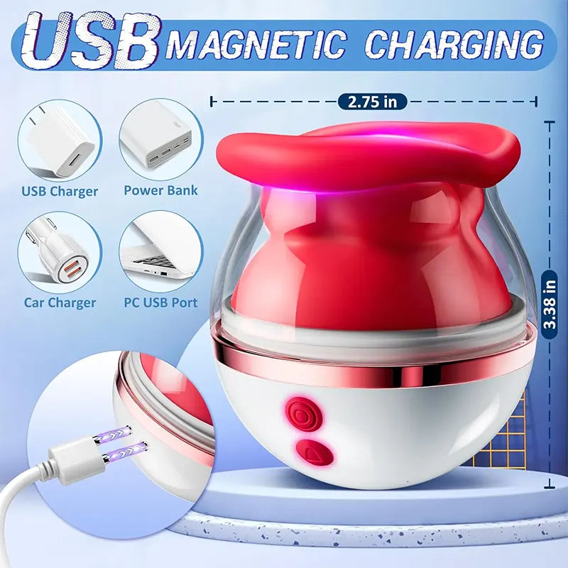 3 in 1 Rose Clitoral Sucking Vibrator