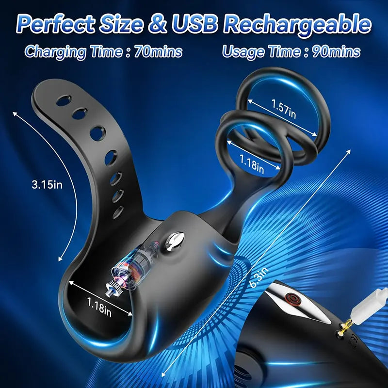 Adjustable Automatic Penis Vibrator with APP Control