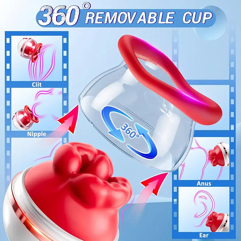 3 in 1 Rose Clitoral Sucking Vibrator