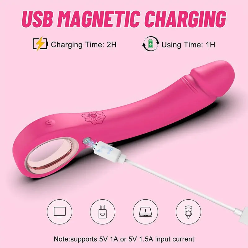 Curved G-Spot Vibrating Dildo