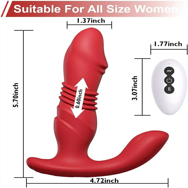 3-in-1 Remote Control Thrusting Vibrator