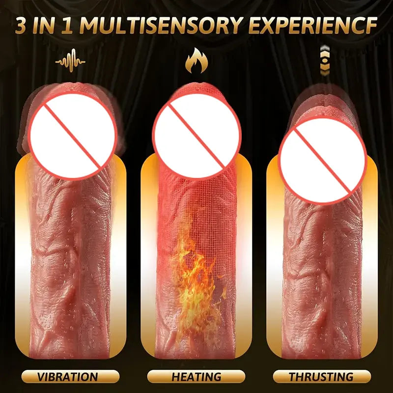 Mini Baseball Bat Vibrating and Thrusting Dildo