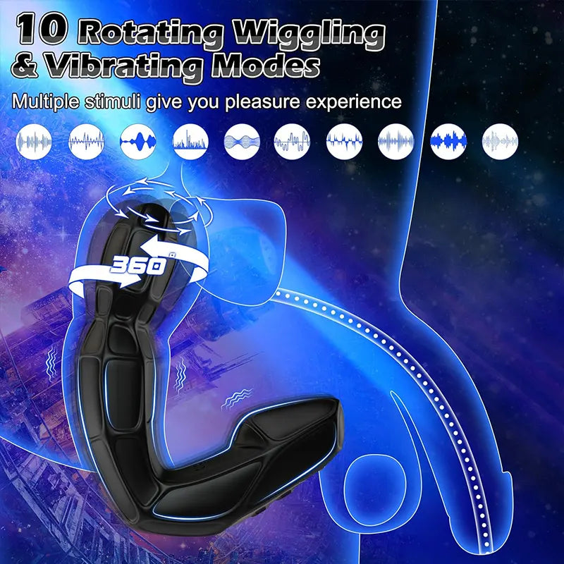 Rotating Anal Vibrator with Remote Control
