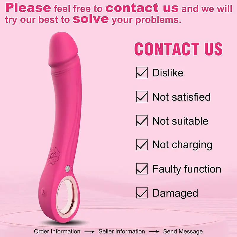 Curved G-Spot Vibrating Dildo