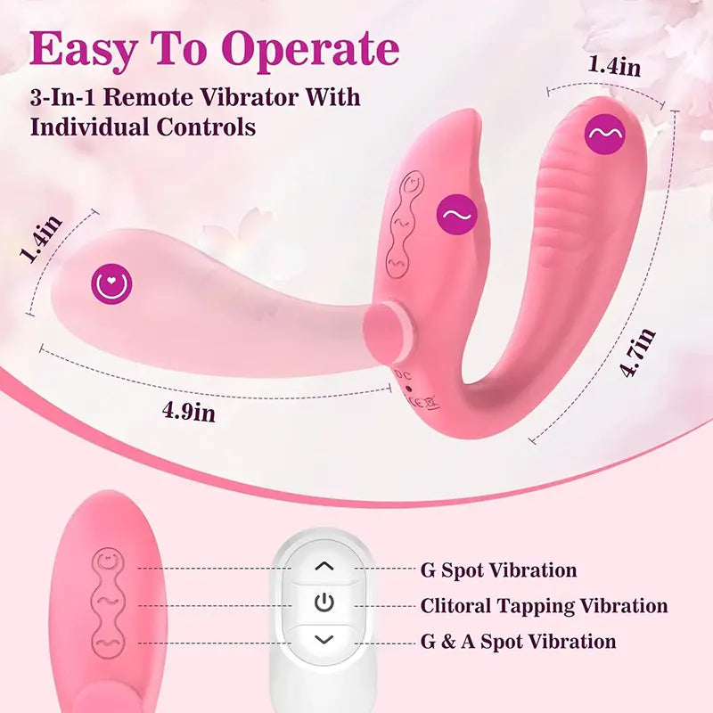 Dual Head Strap-On Clitoral Vibrator for Couples