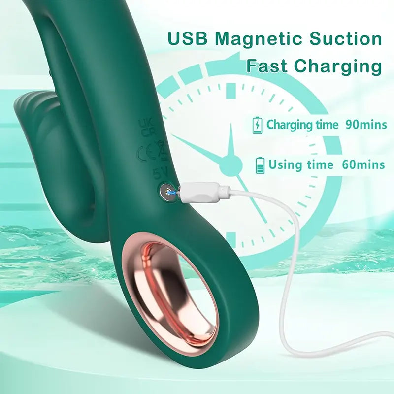 Pure Ecstasy Dual-Action G-Spot & Clitoral Rabbit Vibrator