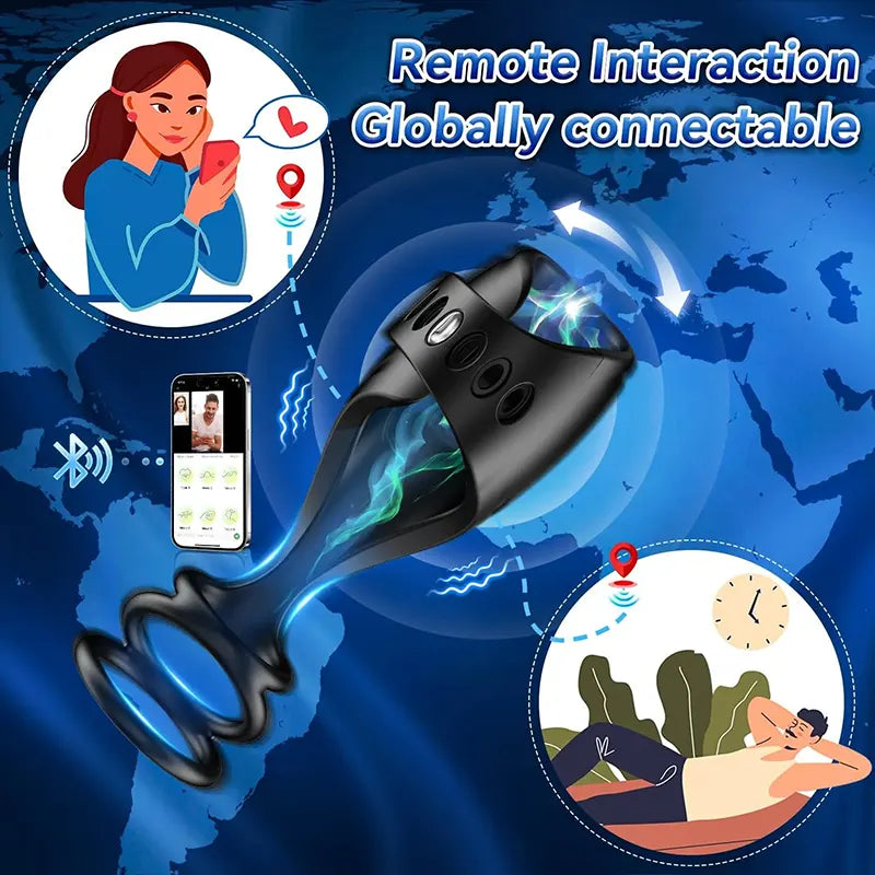 Adjustable Automatic Penis Vibrator with APP Control