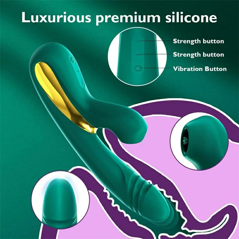 2-in-1 Vibrating and Licking Masturbator: Dual Stimulation