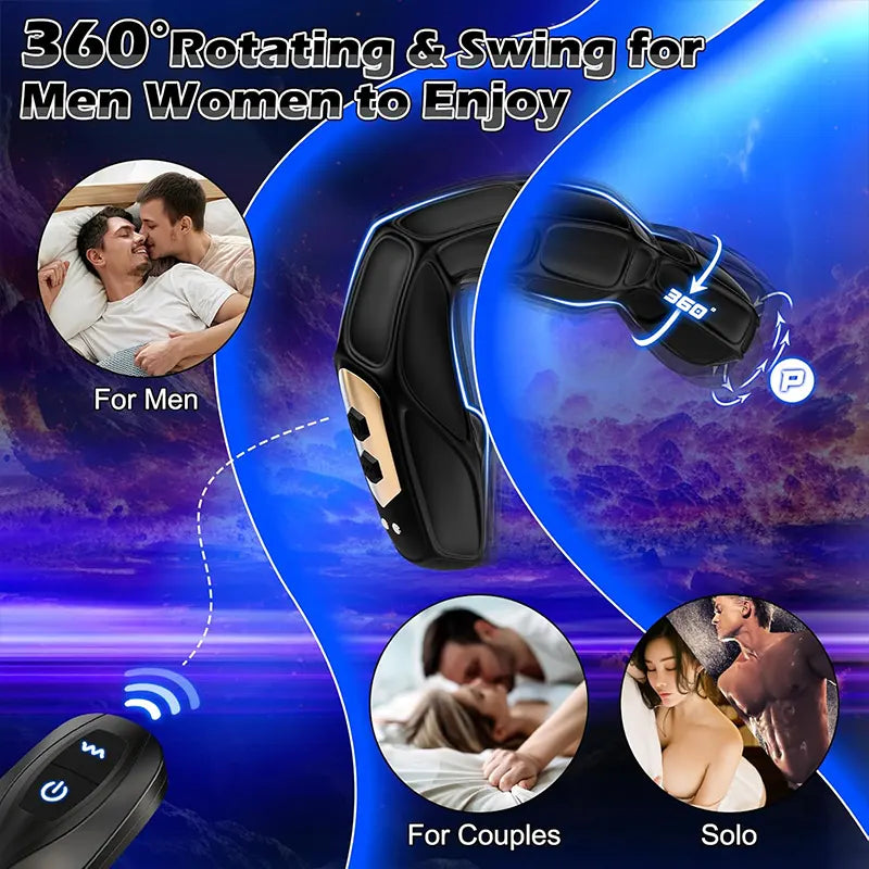Rotating Anal Vibrator with Remote Control
