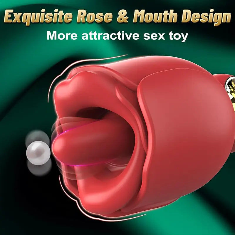 Rose Kiss Vibrating Tongue Toy