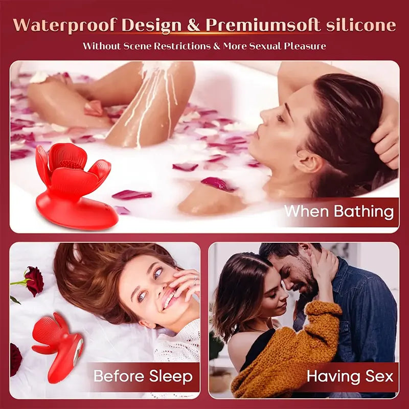 10 Patterns Rose Nipple Pleasure Vibrator