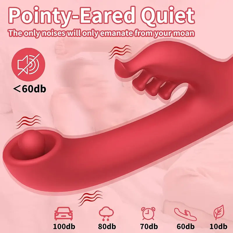10 Vibration Patterns Rotating Clitoral Vibrator
