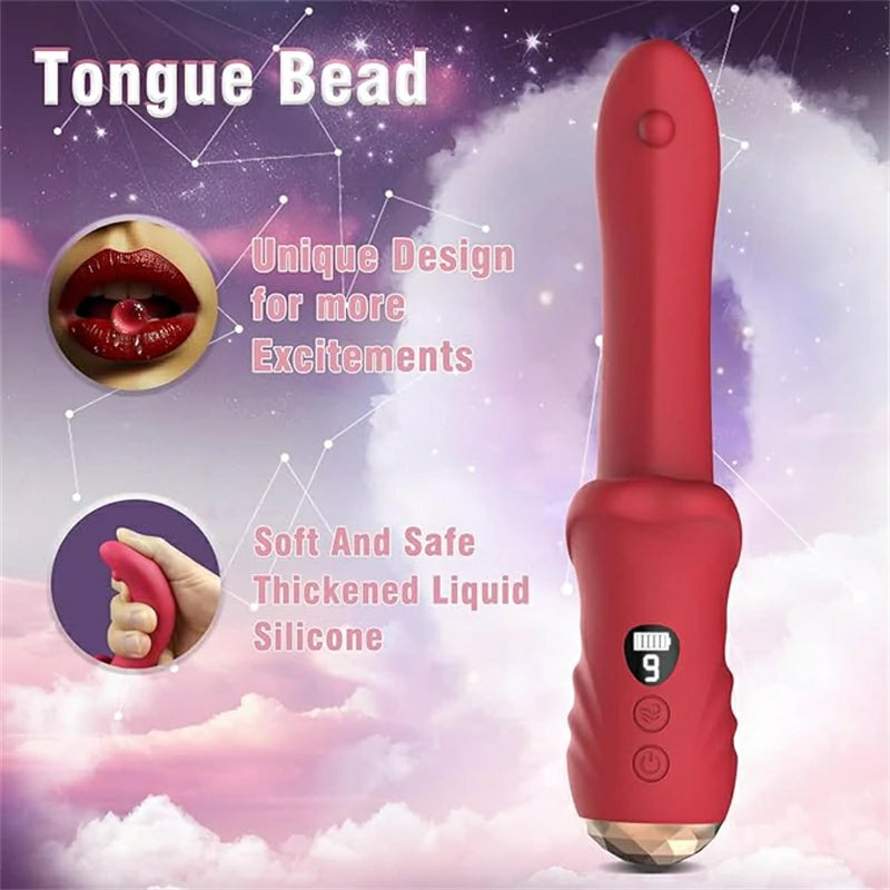 LCD Tongue Vibrator: 9 Modes of Intense Pleasure