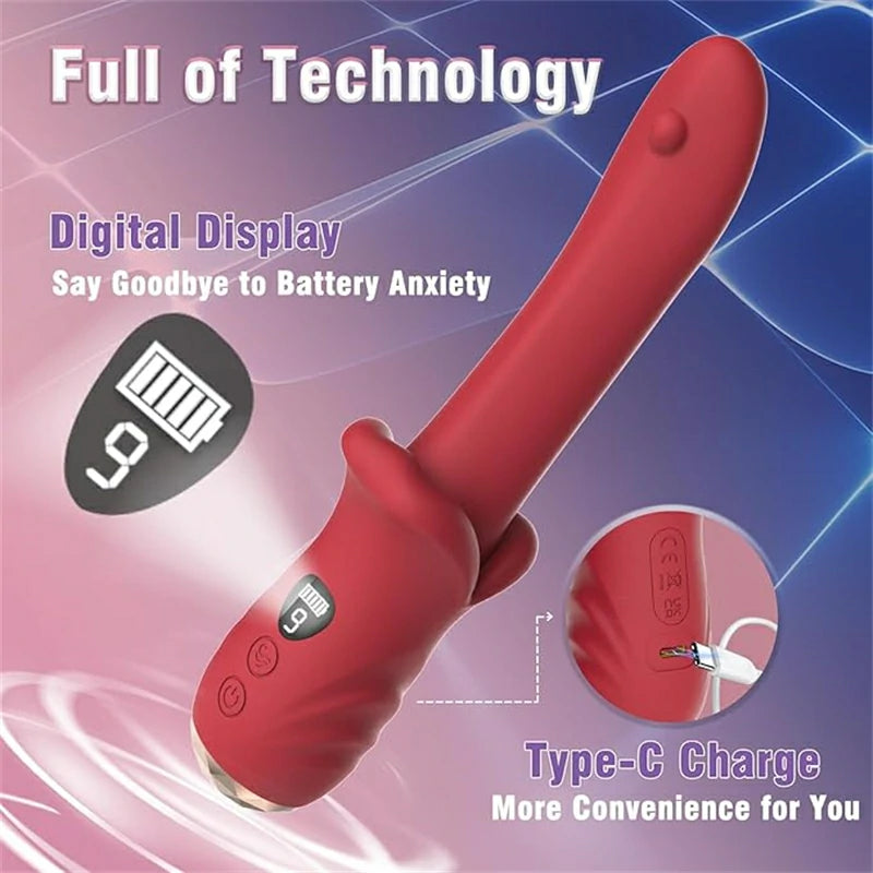 LCD Tongue Vibrator: 9 Modes of Intense Pleasure