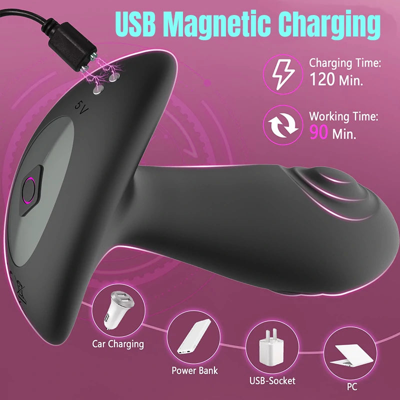 Dual Sided Vibrating Remote Anal Plug
