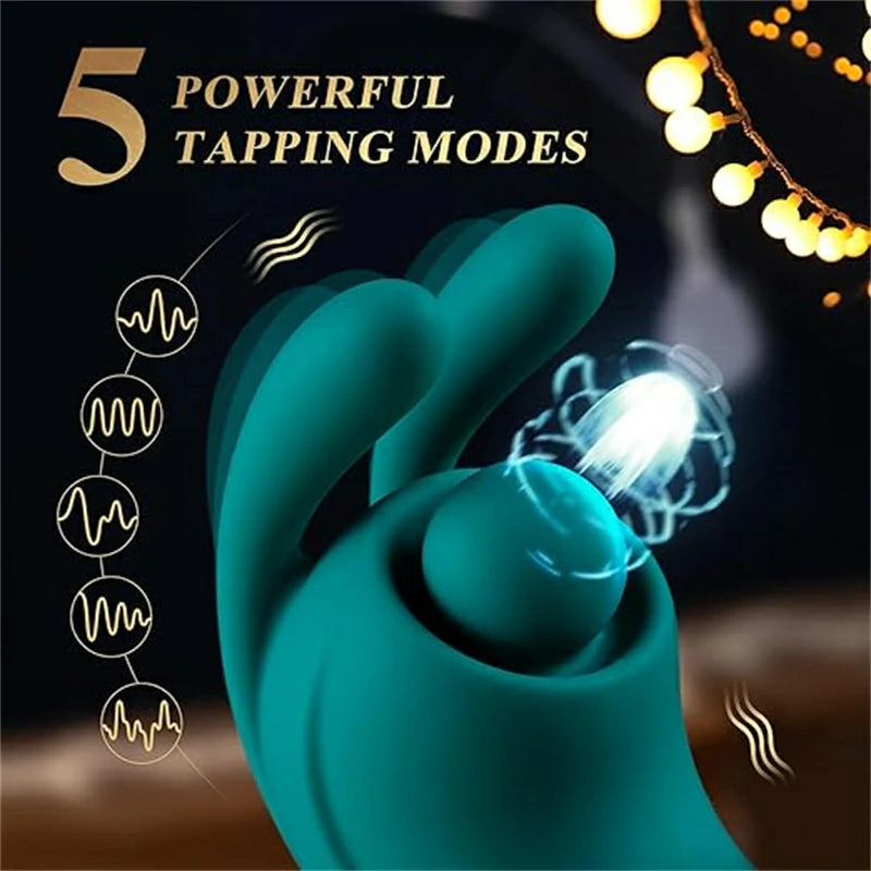 3-in-1 Heated Thrusting Rabbit Vibrator with Anal Beads