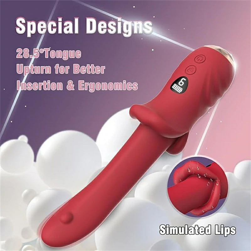 LCD Tongue Vibrator: 9 Modes of Intense Pleasure