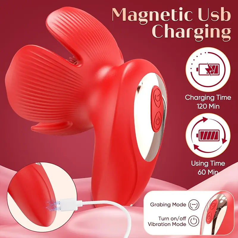 10 Patterns Rose Nipple Pleasure Vibrator