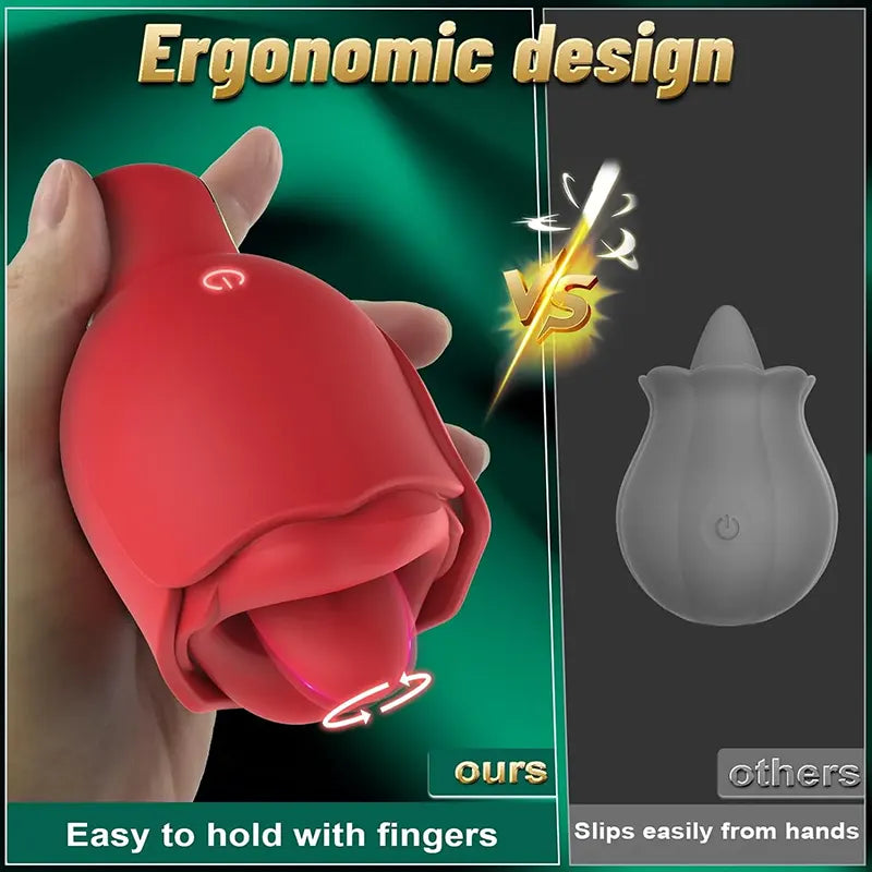 Rose Kiss Vibrating Tongue Toy