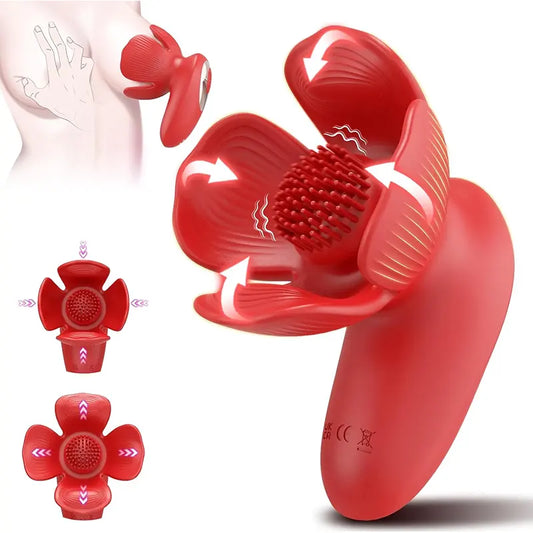 10 Patterns Rose Nipple Pleasure Vibrator