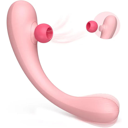 2-in-1 Sucking G-spot Clitoral Pleasure Vibrator