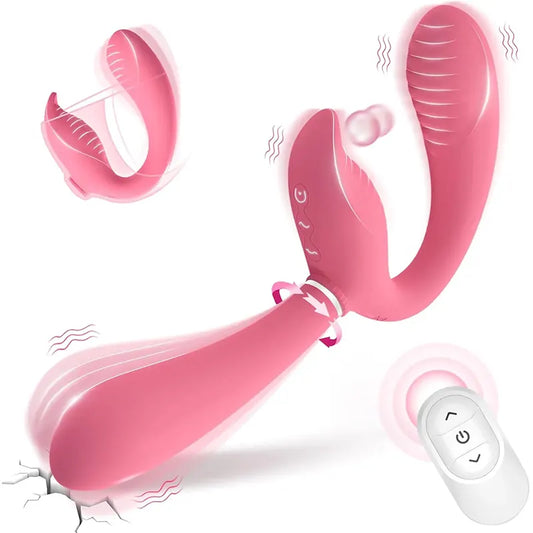 Dual Head Strap-On Clitoral Vibrator for Couples