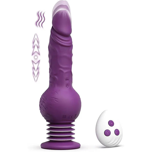 Push In Vibrating Silicone G-Spot Dildo