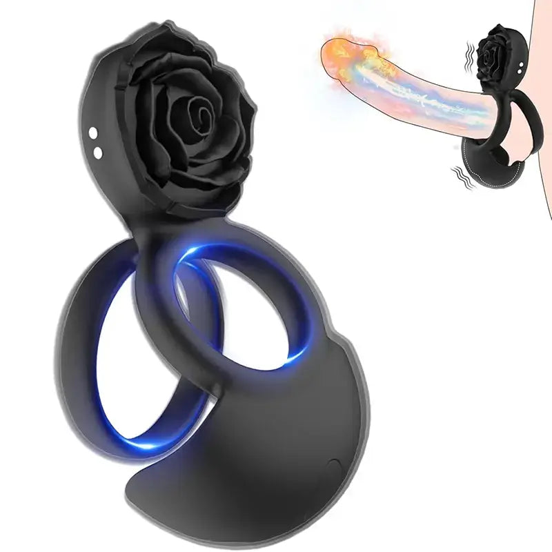 Rose Stimulation Vibrating Penis Ring