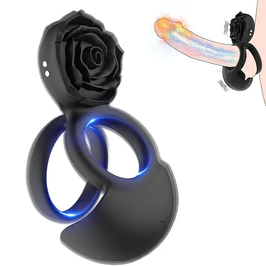 Rose Stimulation Vibrating Penis Ring