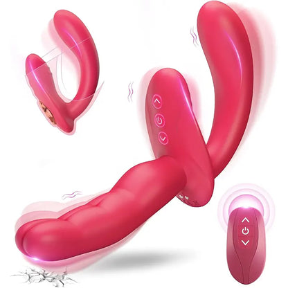 Versatile 3-in-1 Remote-Controlled Strap-On Vibrator