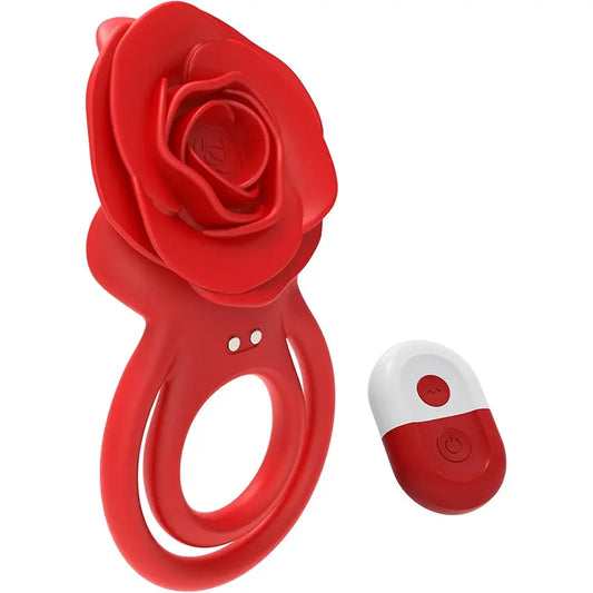 Rose Couple Vibrating Stimulation Ring