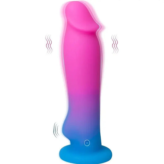 Ombre Bliss Vibrating Suction Cup Dildo