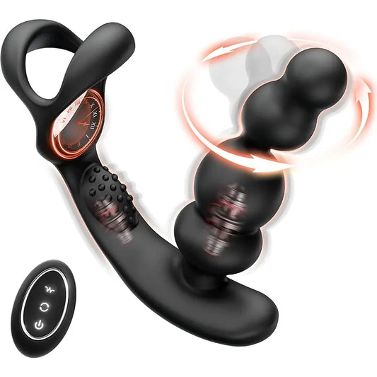 4-in-1 Rotating Prostate Massager & Anal Beads