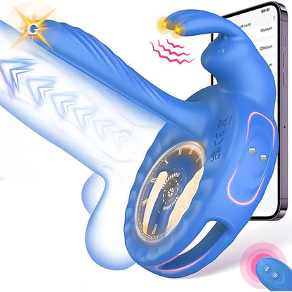 Harmony Couple's Vibrator Sleeve with Rabbit Clitoral Stimulator