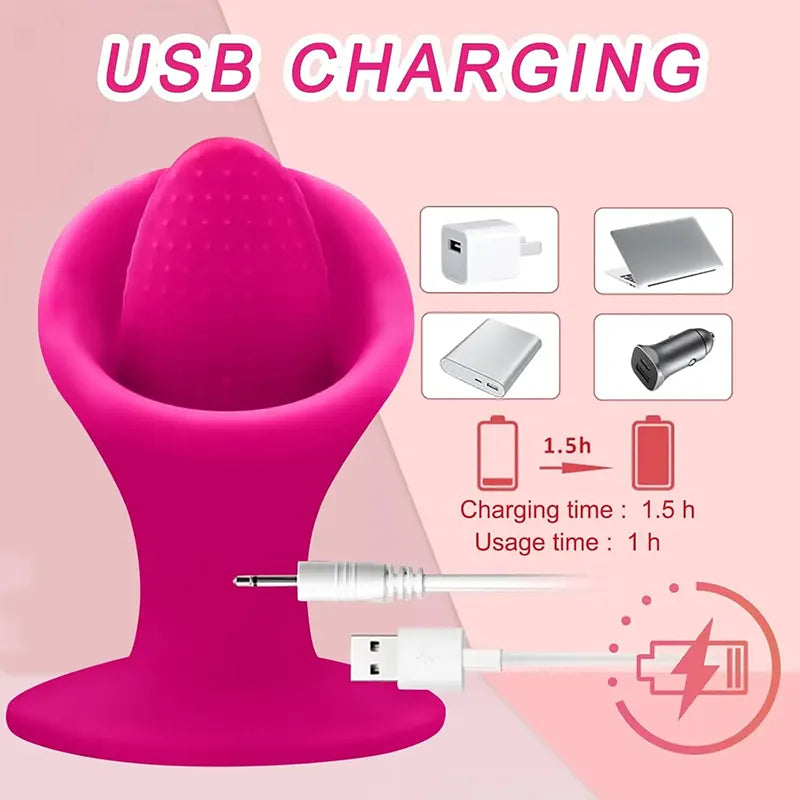 Suction Cup Rose Clitoral G-spot Vibrator