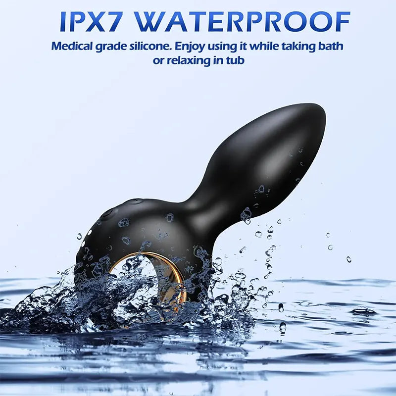 Remote-Controlled Vibrating Anal Plug with 10 Intensity Modes