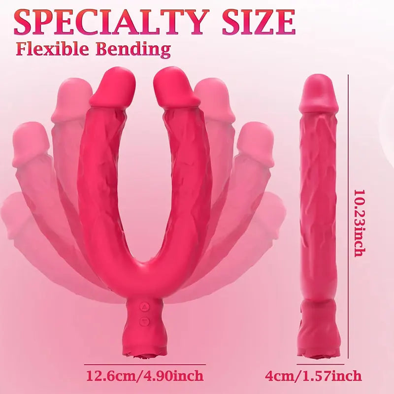Dual Head Vibrating Clitoral Stimulation Dildo
