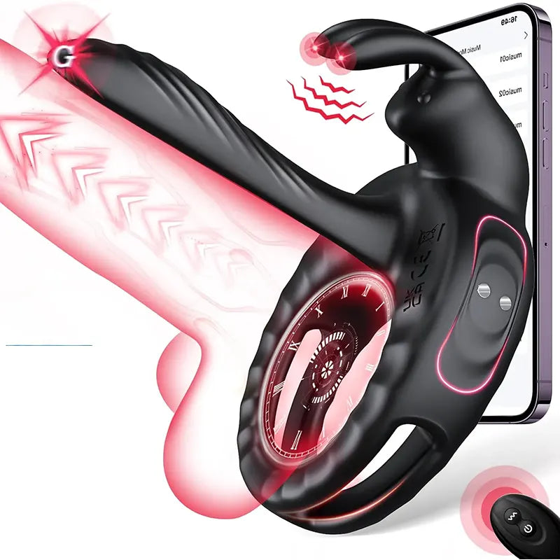 Harmony Couple's Vibrator Sleeve with Rabbit Clitoral Stimulator