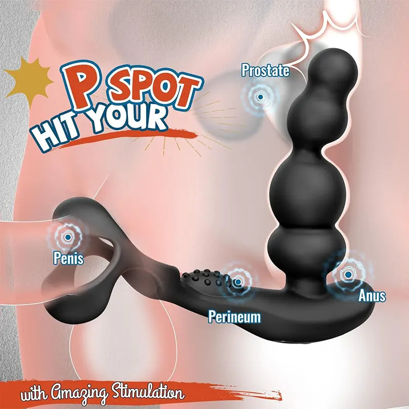 4-in-1 Rotating Prostate Massager & Anal Beads