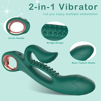 Pure Ecstasy Dual-Action G-Spot & Clitoral Rabbit Vibrator 