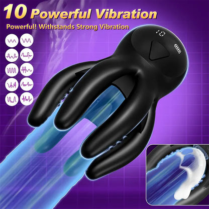 3-in-1 Screen Display Male Octopus Penis Vibrator